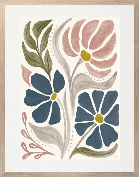Modern Floral Pastels I by Veronique Charron